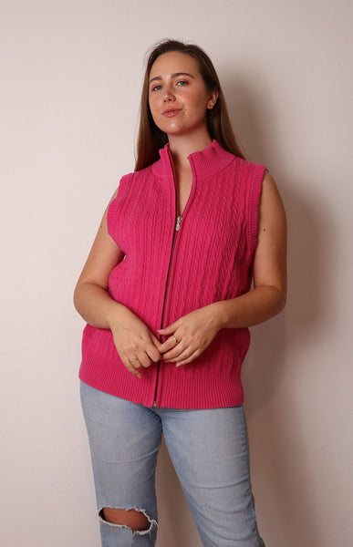 Pink Sweater and Vest Set